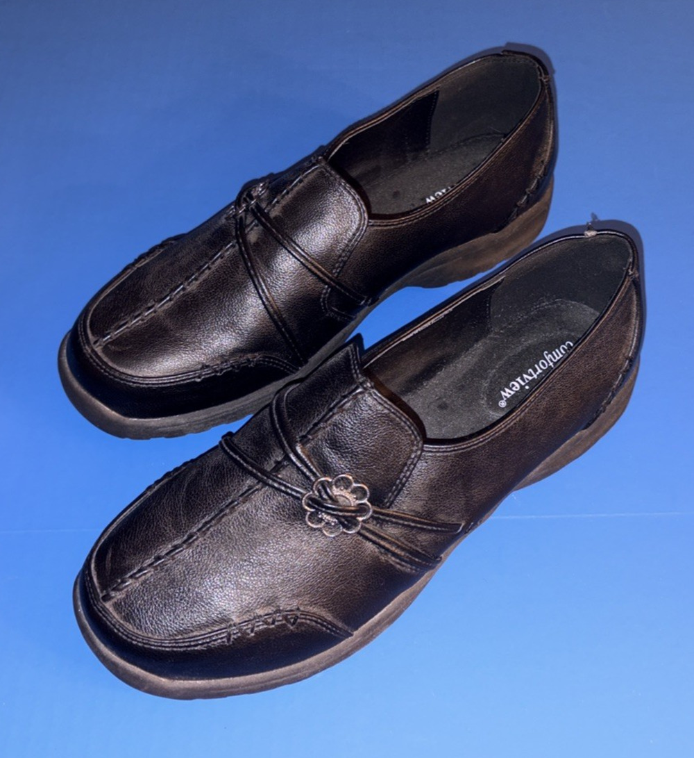 Comfortview Ladies' Slip-On Shoes - Black - size 9W